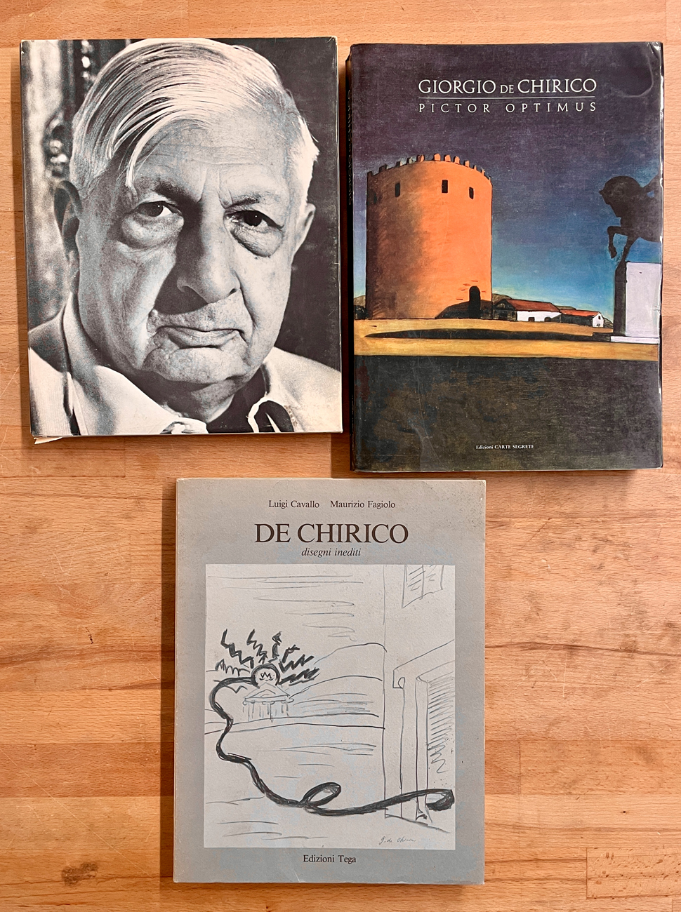 LA PITTURA, I DISEGNI E LA VITA DI GIORGIO DE CHIRICO - Lotto unico di 3 cataloghi