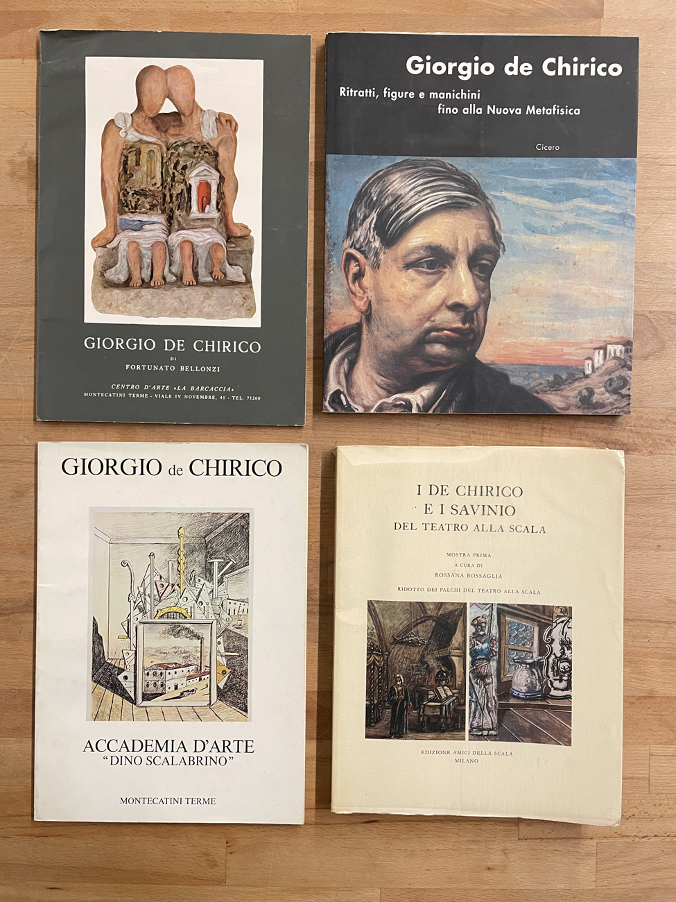 GIORGIO DE CHIRICO - Lotto unico di 4 cataloghi
