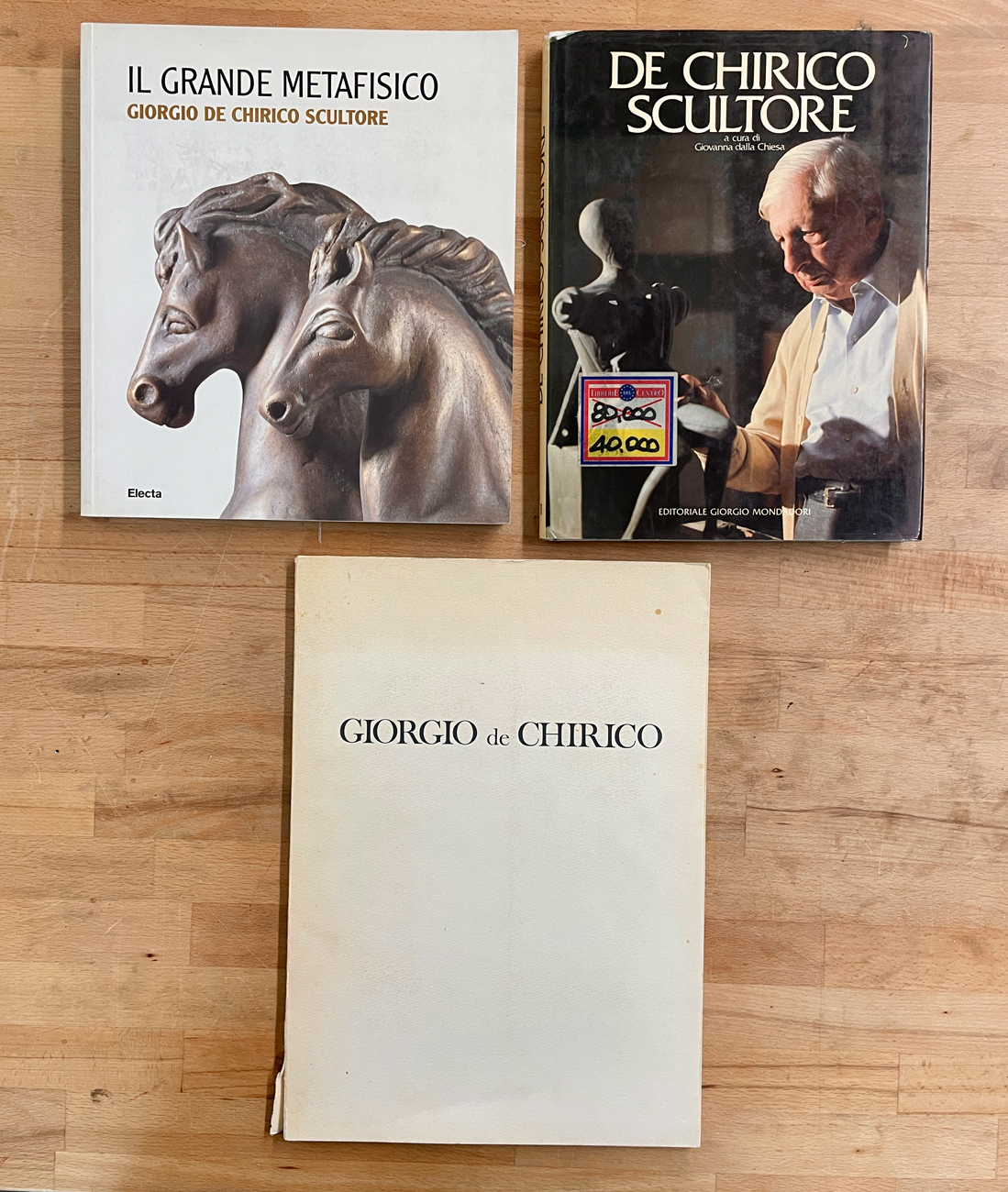 DE CHIRICO SCULTORE - Lotto unico di 3 cataloghi