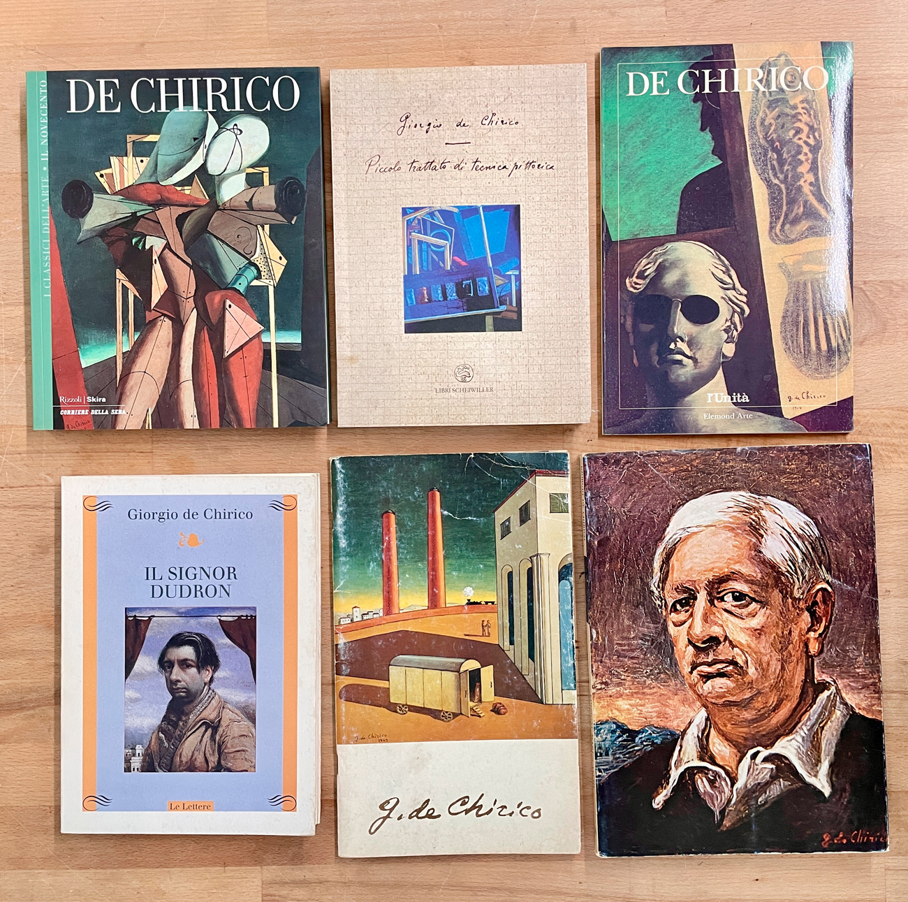 GIORGIO DE CHIRICO - Lotto unico di 6 cataloghi