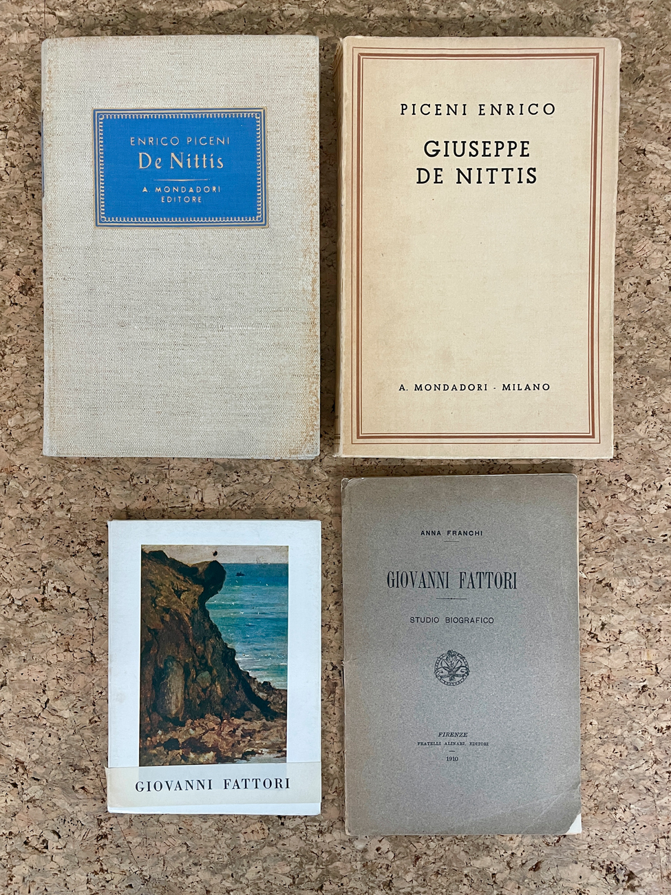 GIUSEPPE DE NITTIS E GIOVANNI FATTORI - Lotto unico di 4 cataloghi