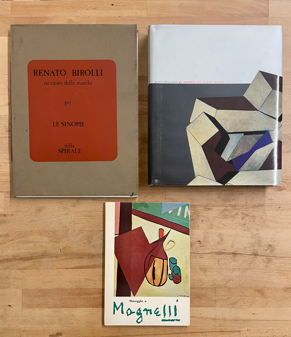 GIÒ POMODORO, RENATO BIROLLI E ALBERTO MAGNELLI - Lotto unico di 3 cataloghi