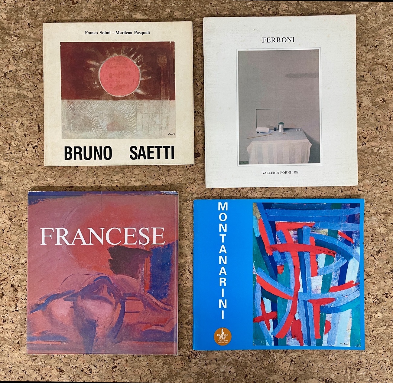 ARTE FIGURATIVA ITALIANA (SAETTI, FRANCESE, MONTANARINI, FERRONI) - Lotto unico di 4 cataloghi