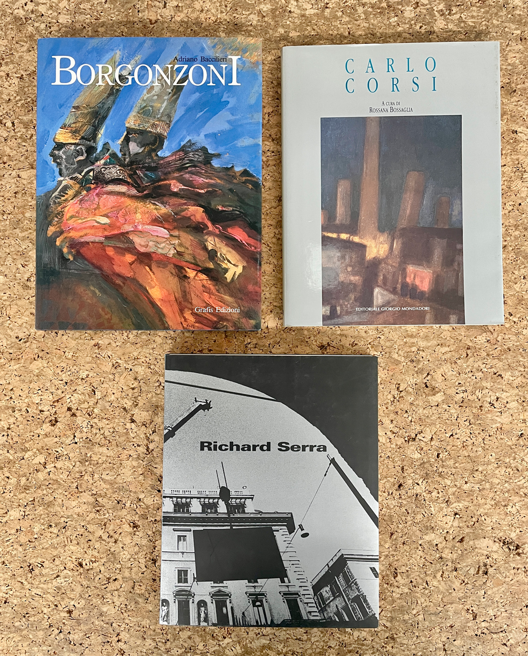 ALDO BORGONZONI, CARLO CORSI E RICHARD SERRA - Lotto unico di 3 cataloghi