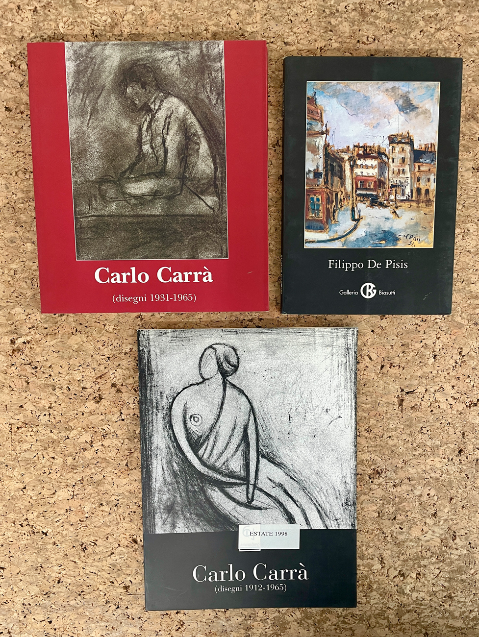 CARLO CARRÀ E FILIPPO DE PISIS - Lotto unico di 3 cataloghi