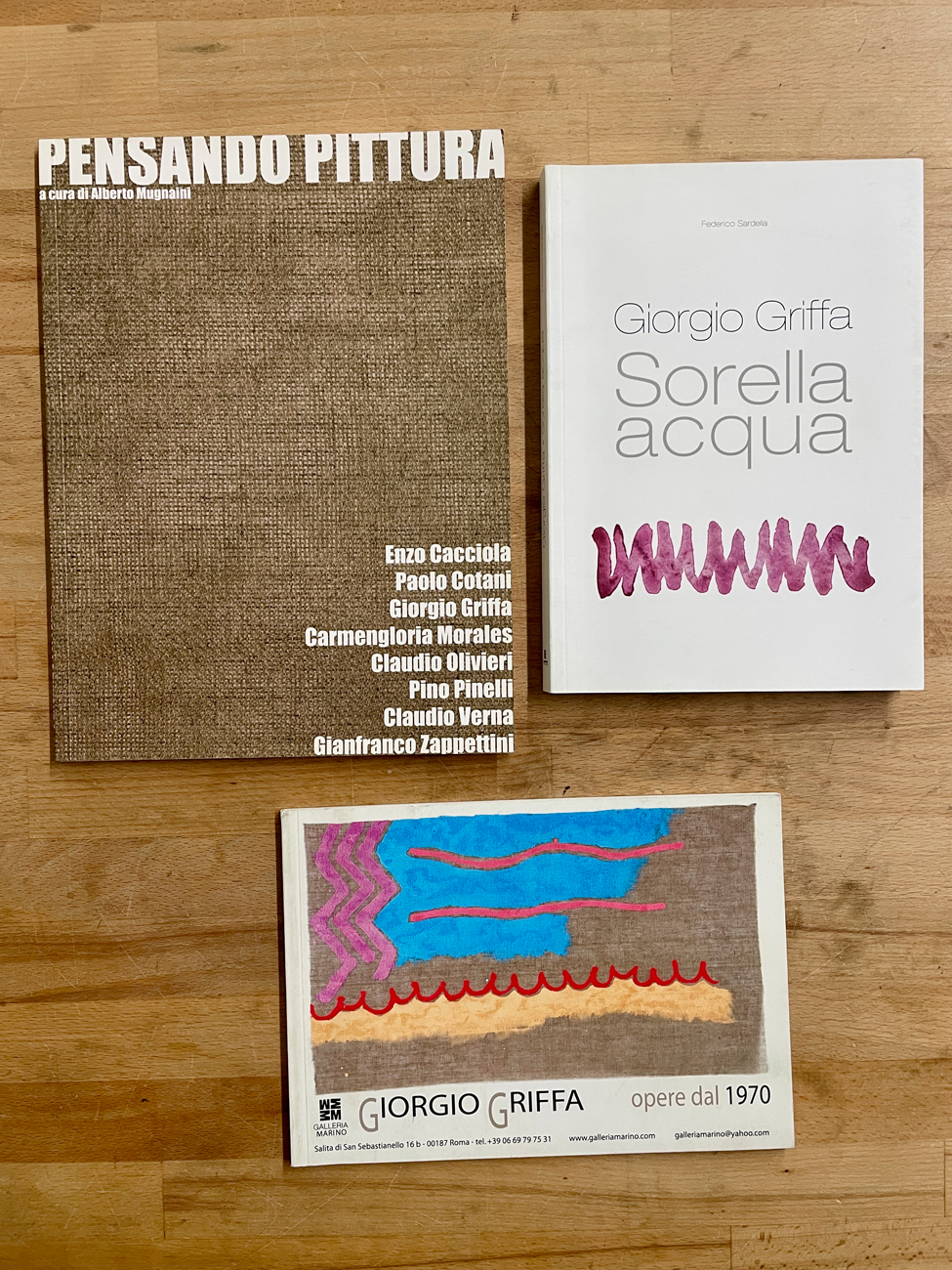 GIORGIO GRIFFA - Lotto unico di 3 cataloghi