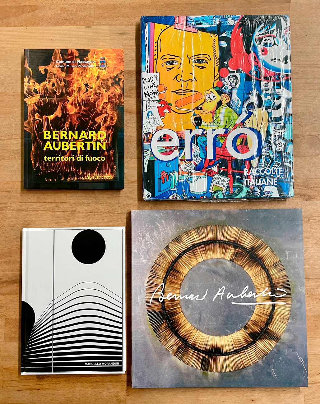 MARCELLO MORANDINI, ERRÓ E BERNARD AUBERTIN - Lotto unico di 5 cataloghi