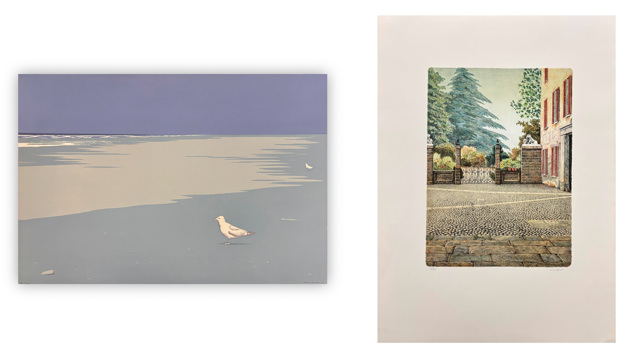 AUTORI VARI (GINO GUIDA E ENZO VICENTINI) - Lotto unico composto da 2 opere grafiche