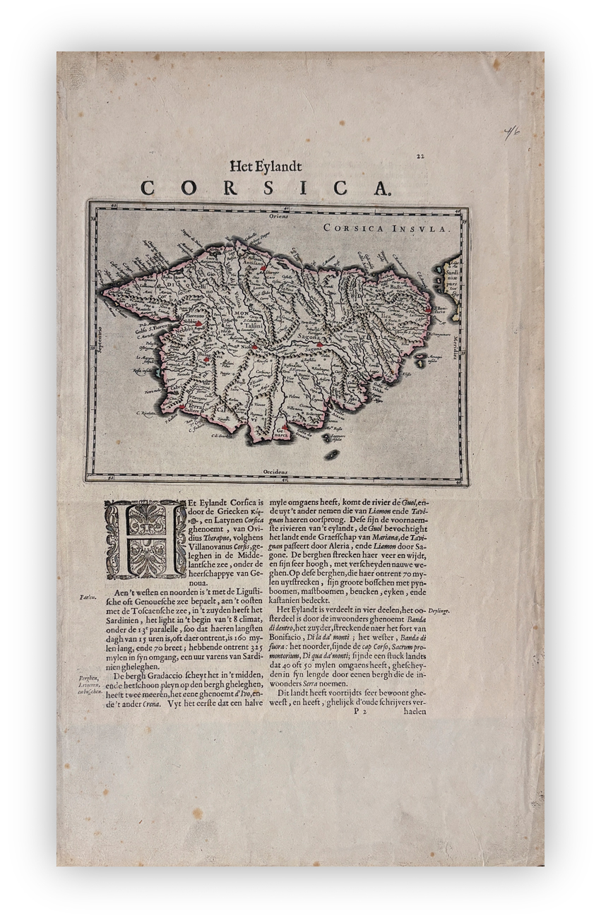 WILLIAM BLEU (1571-1638) - Corsica da: Theatrum Orbis Terrarum…