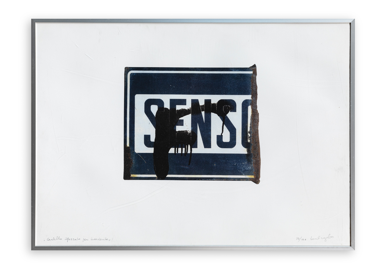 MIRELLA BENTIVOGLIO (1922-2017) - Cartello spezzato per incidente