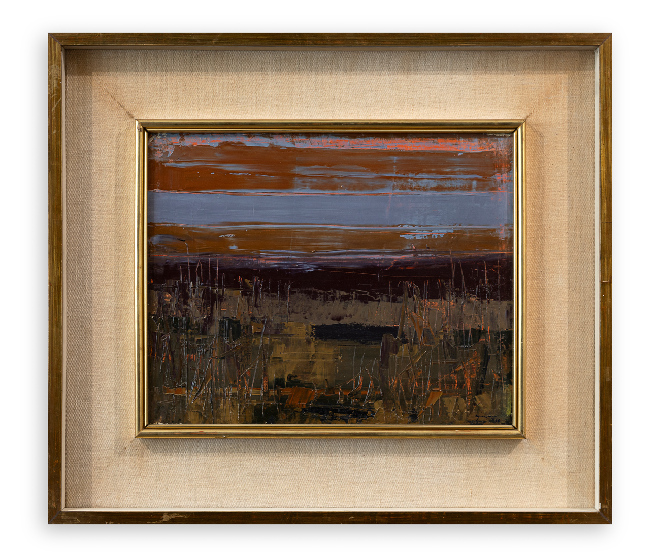 GIUSEPPE AJMONE (1923-2005) - Stoppie sul fiume, 1960