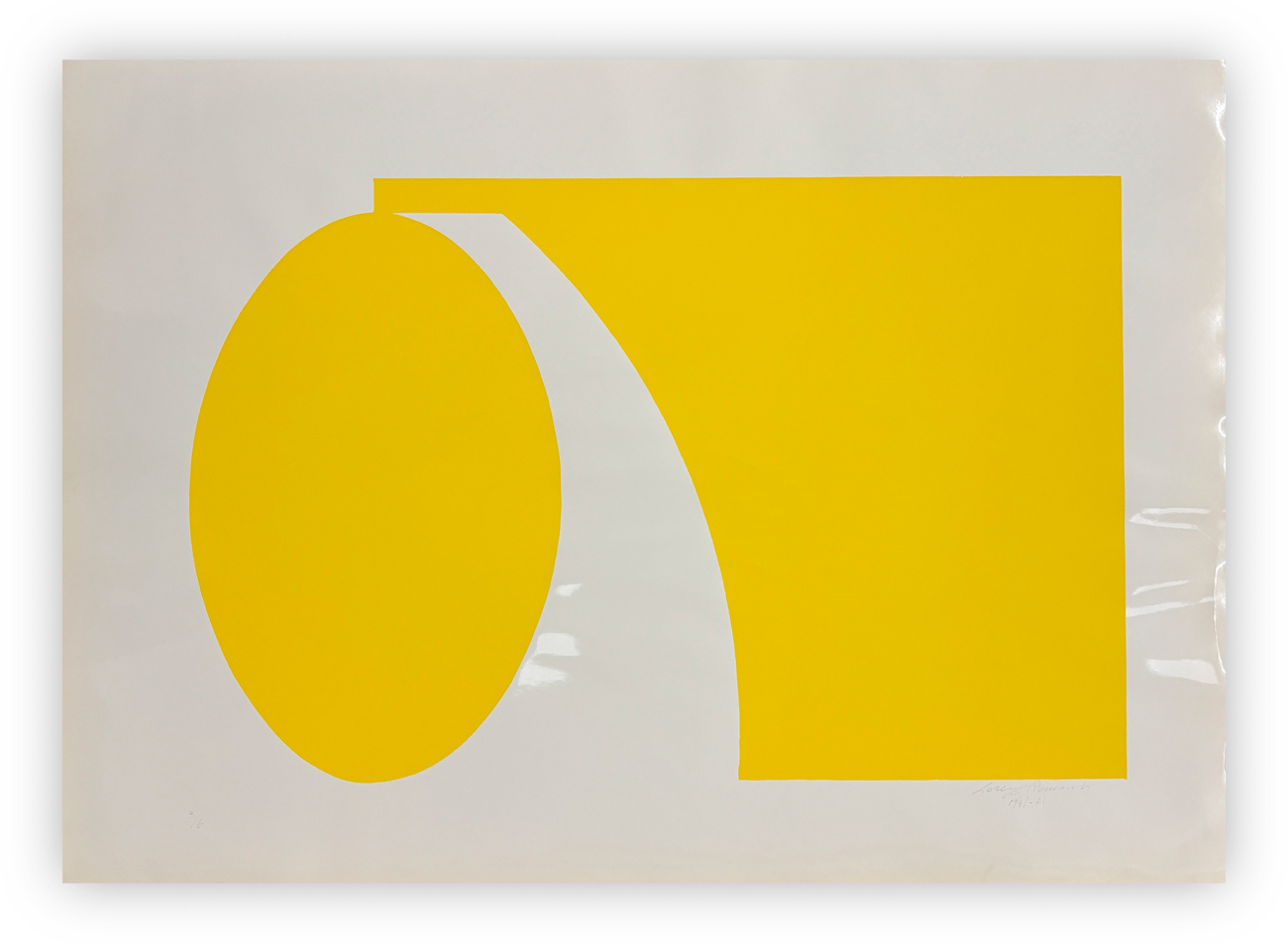 LORENZO PIEMONTI (1935-2015) - Strutture (colore giallo su fondo bianco), 1968-1971
