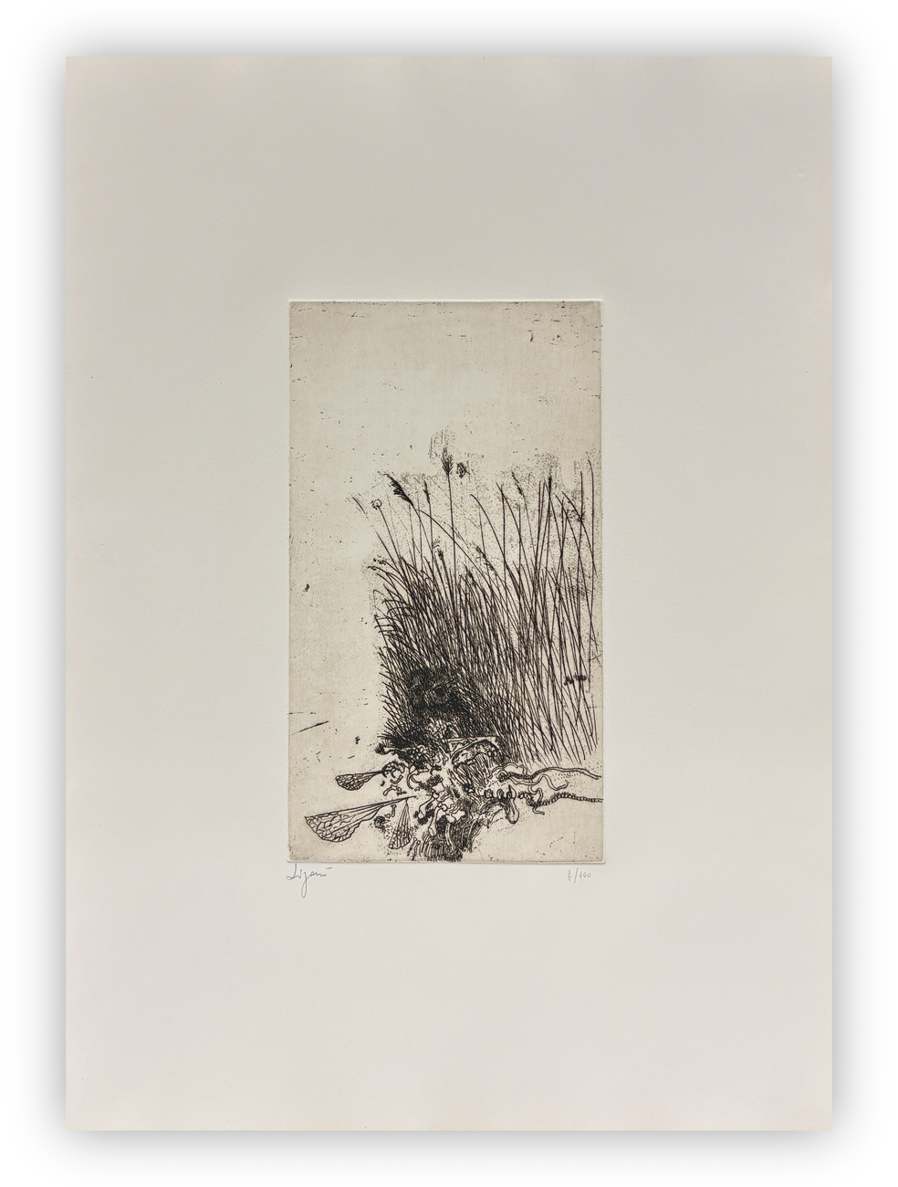 GIUSEPPE ZIGAINA (1924-2015) - Senza Titolo (Uccello nell'erba), 1978