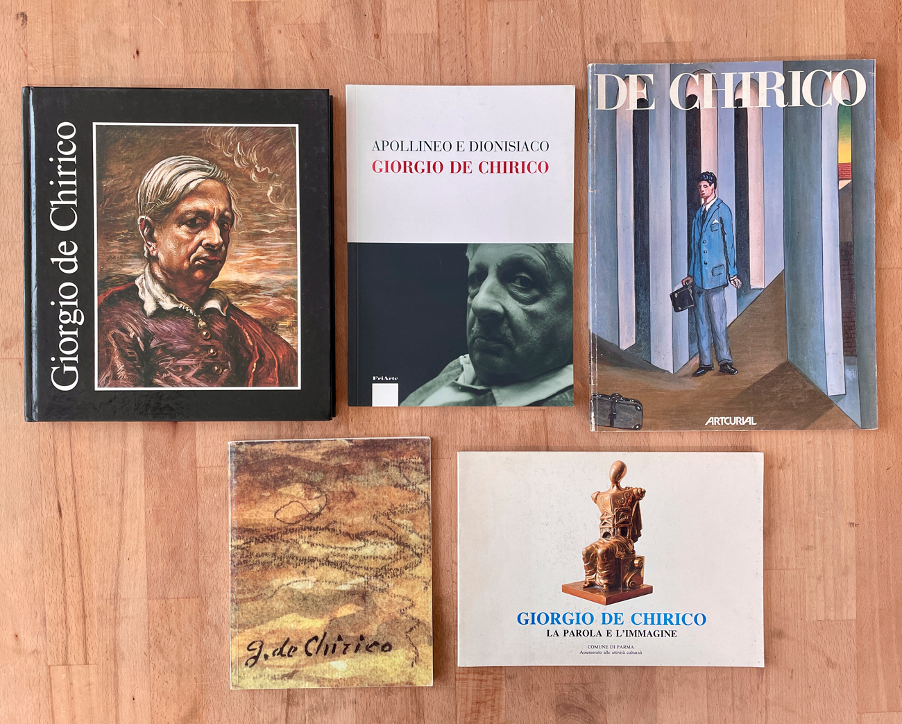 GIORGIO DE CHIRICO - Lotto unico di 5 cataloghi