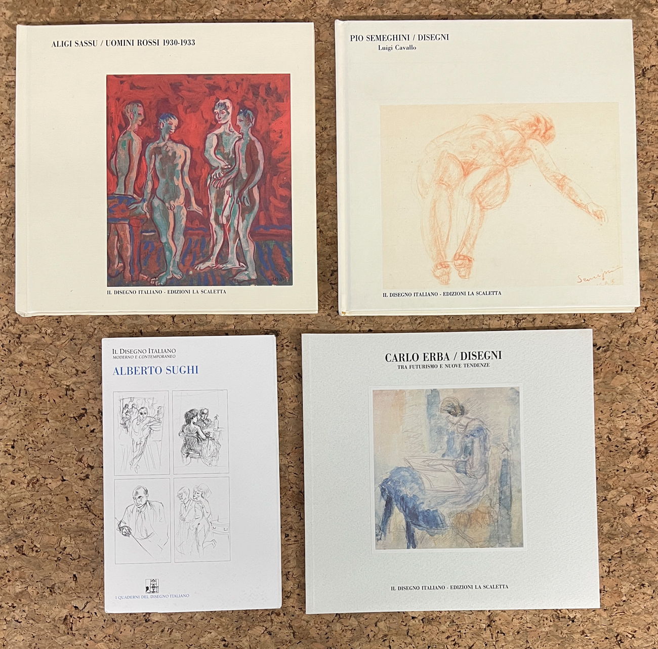 GALLERIA LA SCALETTA, REGGIO EMILIA (SEMEGHINI, SUGHI, SASSU E CARLO ERBA) - Lotto unico di 4 cataloghi