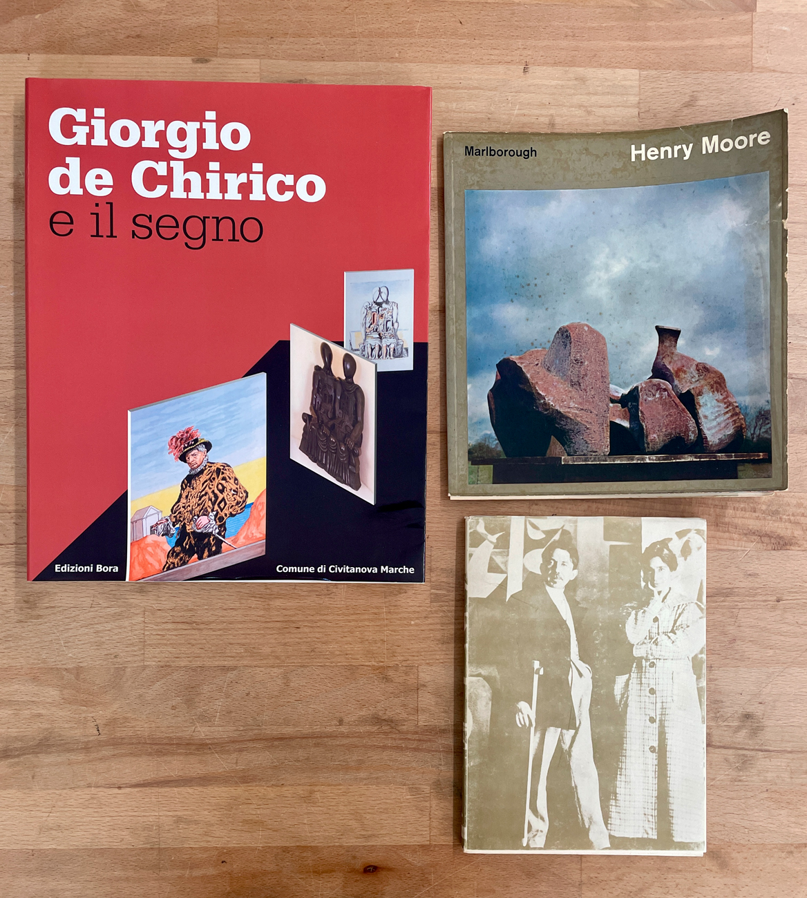 GIORGIO DE CHIRICO, HENRY MOORE E GIACOMO BALLA - Lotto unico di 3 cataloghi