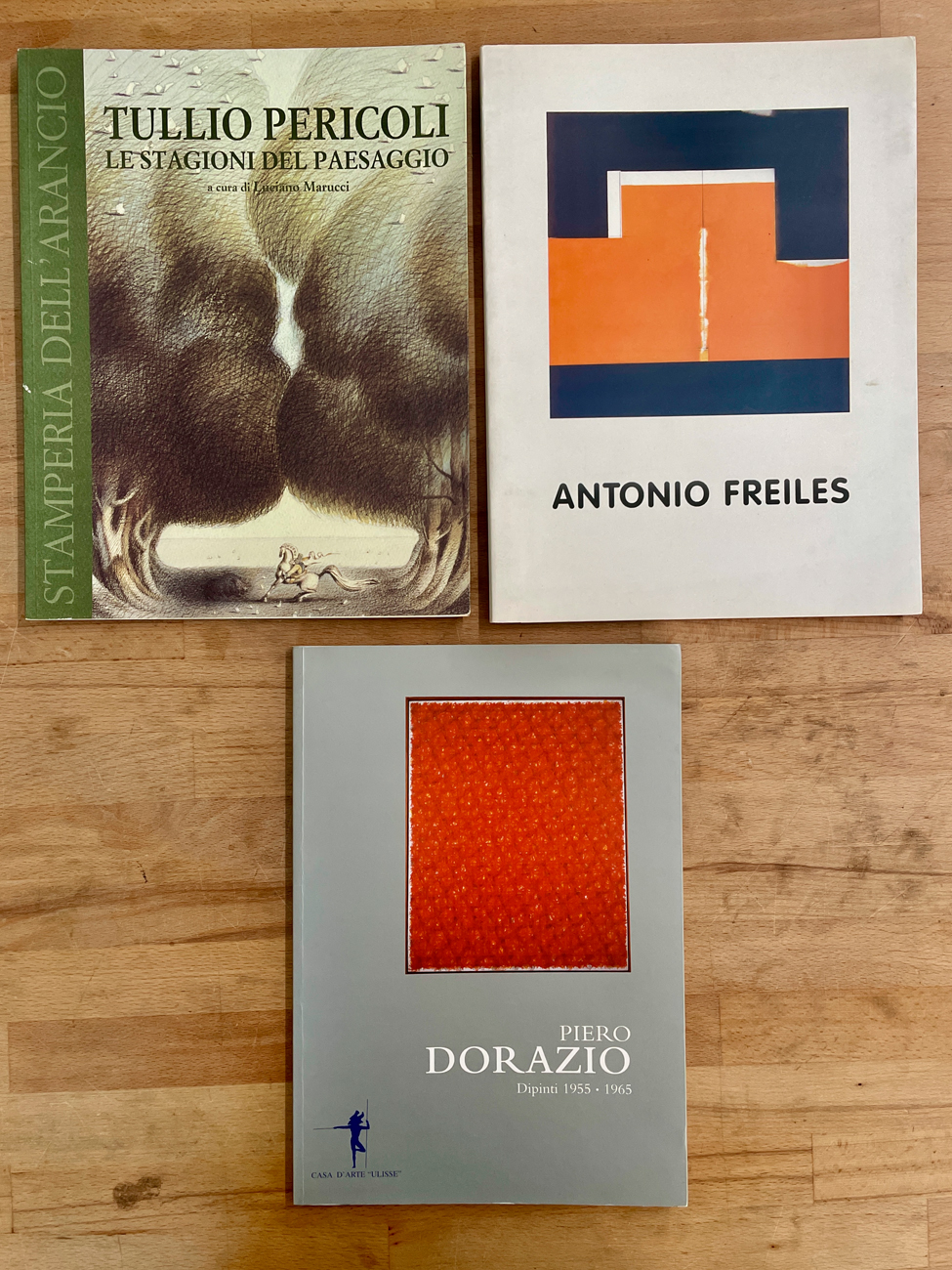 PIERO DORAZIO, TULLIO PERICOLI E ANTONIO FREILES - Lotto unico di 3 cataloghi