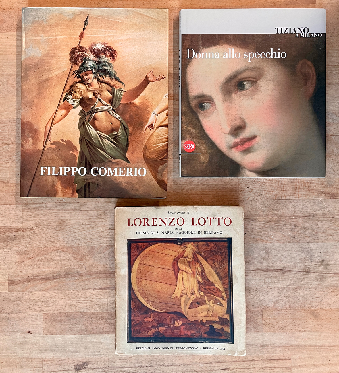 LORENZO LOTTO, TIZIANO E FILIPPO COMERIO - Lotto unico di 3 cataloghi