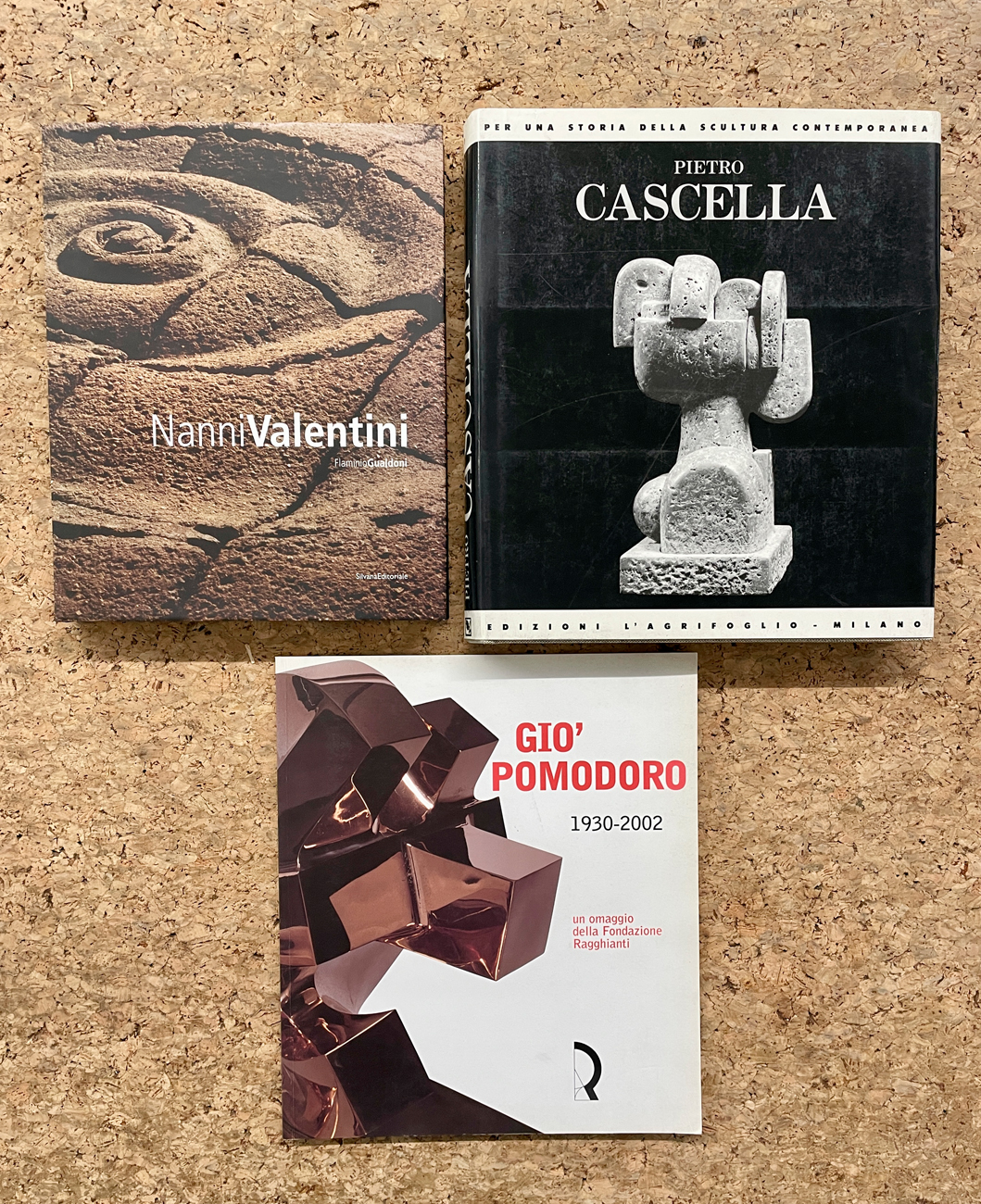 NANNI VALENTINI, GIÒ POMODORO E PIETRO CASCELLA - Lotto unico di 3 cataloghi