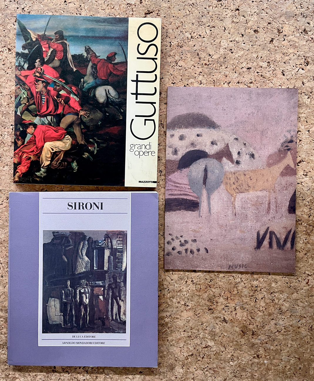 RENATO GUTTUSO, MARIO SIRONI E ZORAN MUSIC - Lotto unico di 3 cataloghi