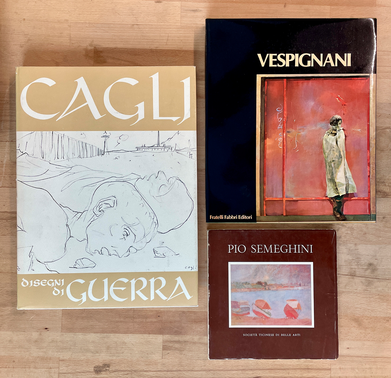 RENZO VESPIGNANI, CORRADO CAGLI E PIO SEMEGHINI - Lotto unico di 3 cataloghi
