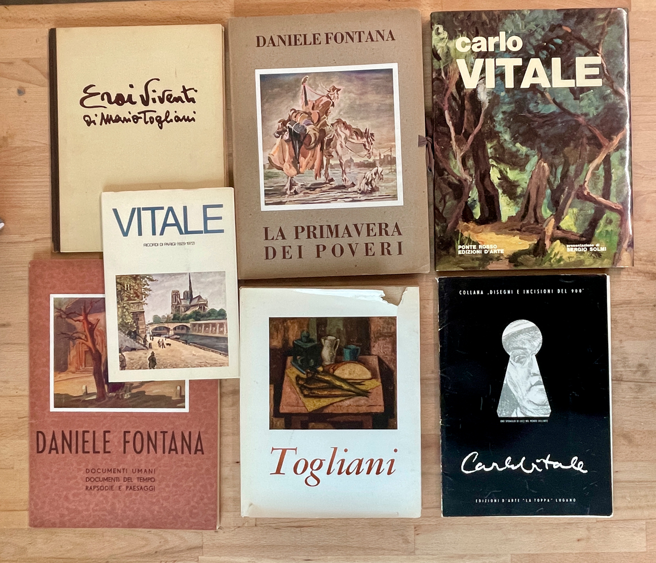 CARLO VITALE, DANIELE FONTANA E MARIO TOGLIANI - Lotto unico di 7 cataloghi