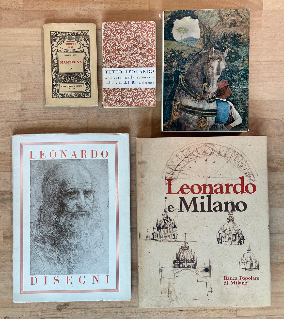 ANDREA MANTEGNA E LEONARDO DA VINCI - Lotto unico di 5 cataloghi