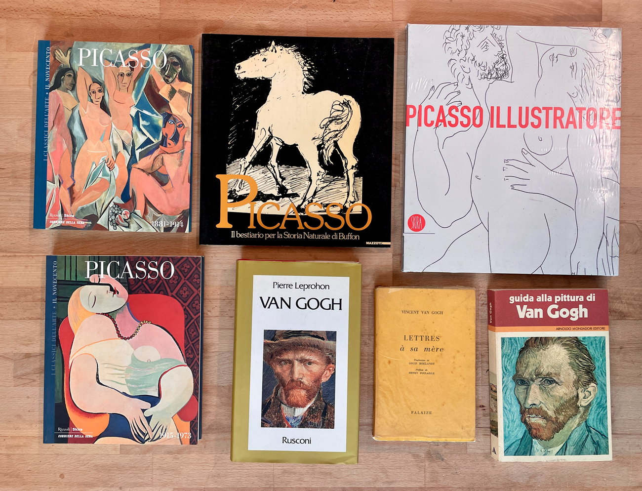 PABLO PICASSO E VINCENT VAN GOGH - Lotto unico di 7 cataloghi