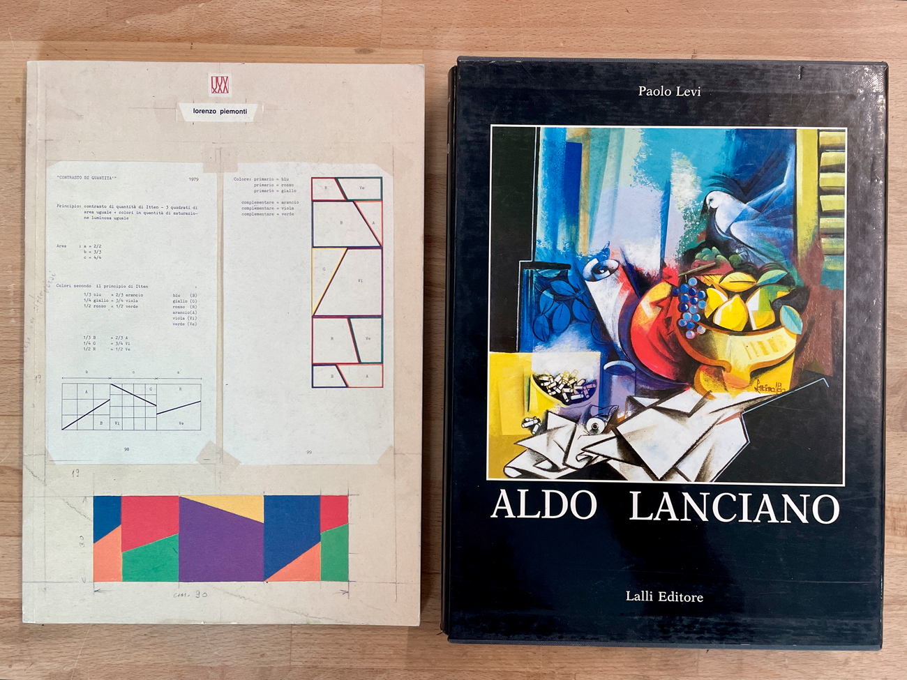 CATALOGHI CON OPERE ALL'INTERNO (LORENZO PIEMONTI E ALDO LANCIANO) - Lotto unico di 2 cataloghi con opere all'interno