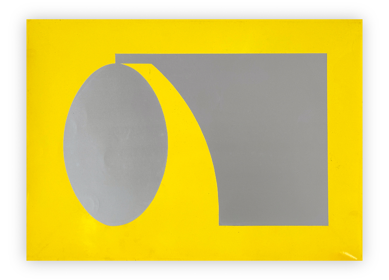 LORENZO PIEMONTI (1935-2015) - Strutture (colore grigio su fondo giallo), 1968-1971

