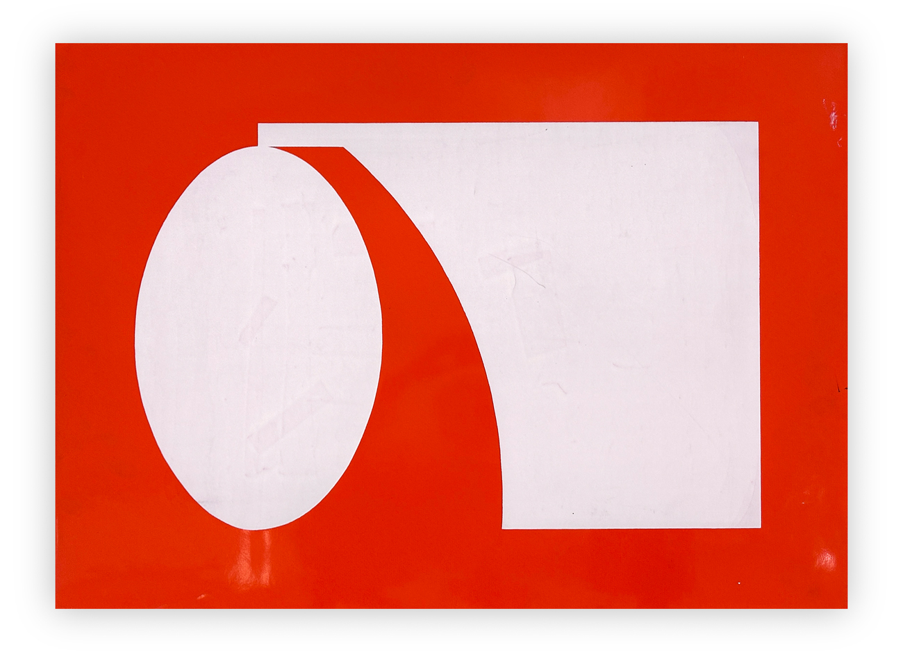 LORENZO PIEMONTI (1935-2015) - Strutture (colore bianco su fondo rosso), 1968-1971
