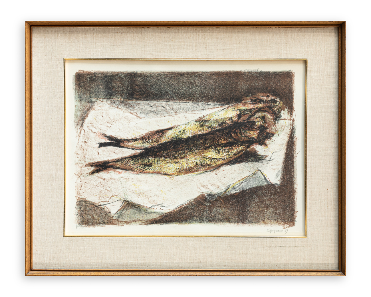 RENZO VESPIGNANI (1924-2001) - Aringhe, 1959