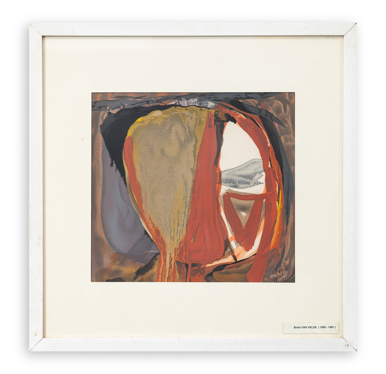 BRAM VAN VELDE (1895-1981) - Composizione, 1962