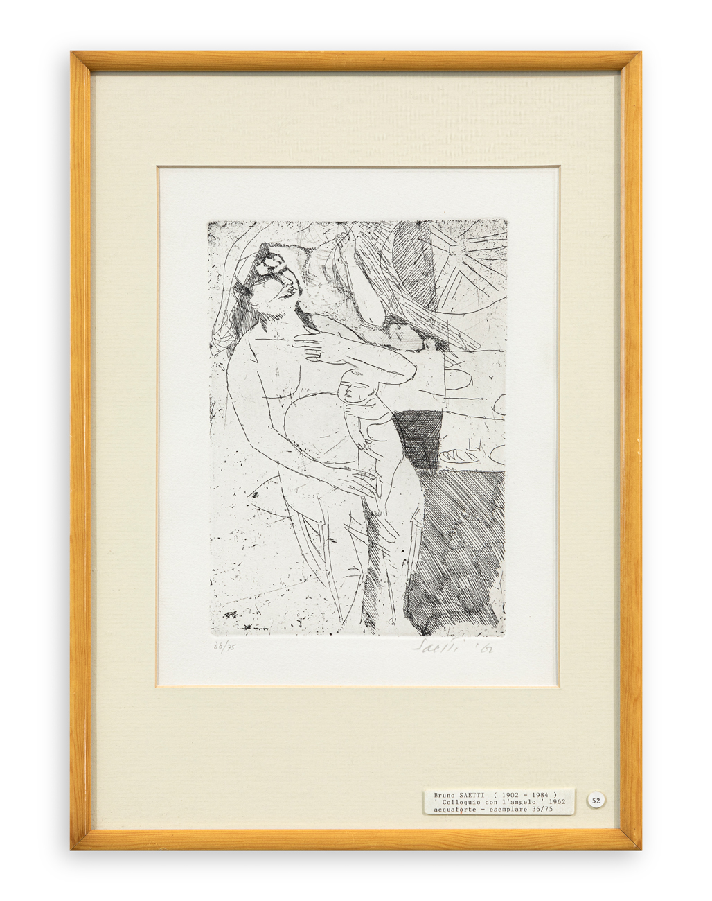 BRUNO SAETTI (1902-1984) - Colloquio con l'angelo, 1962