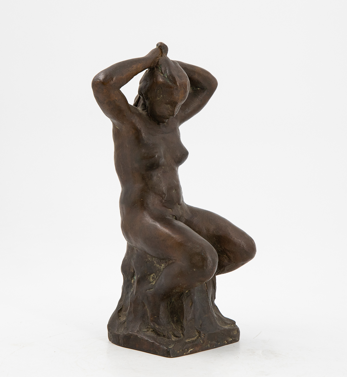 PRIMO CONTI (1900-1988) - Senza Titolo (Piccolo nudo di fanciulla che si tiene i capelli), 1967