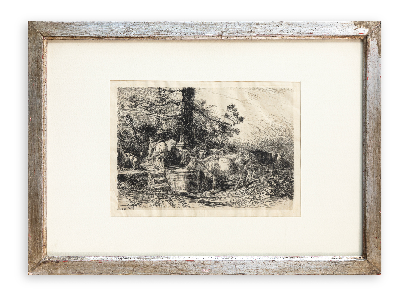 CESARE PALIZZI (1812-1887) - L'abbeveratoio, 1850 circa