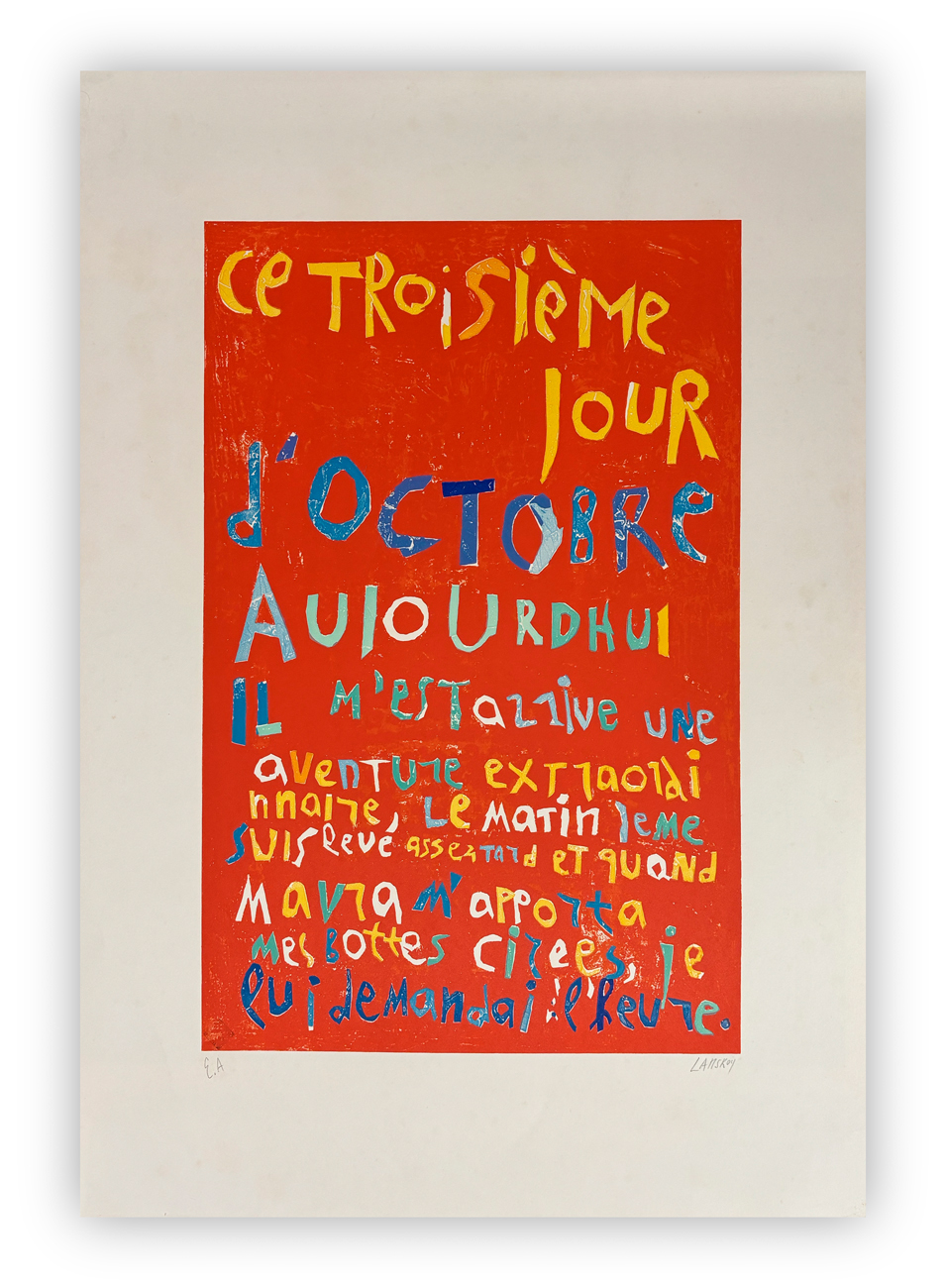 ANDRÉ LANSKOY (1902-1976) - Senza Titolo, 1974