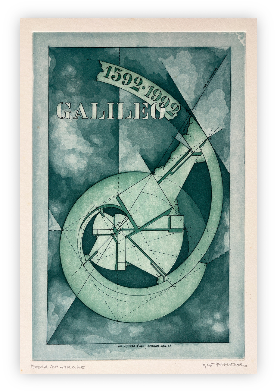 GIÒ POMODORO (1930-2002) - Sul numero d'oro, spirale log.ca