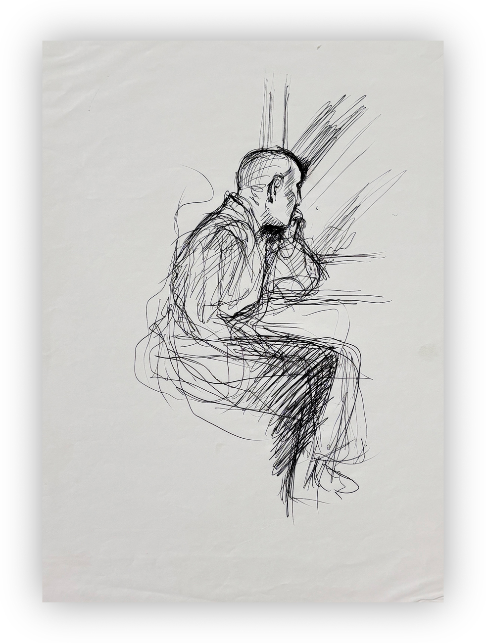 ALBERTO SUGHI (1928-2012) - Uomo in nero, 2002