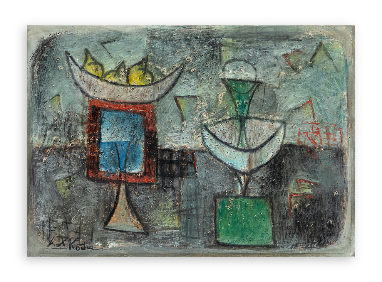 IBRAHIM KODRA (1918-2006) - La frutta, 1959