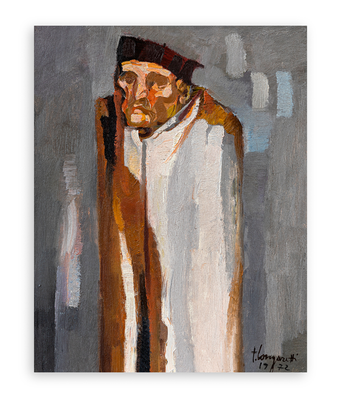 TRENTO LONGARETTI (1916-2017) - Vecchio in bianco e grigio, 1972