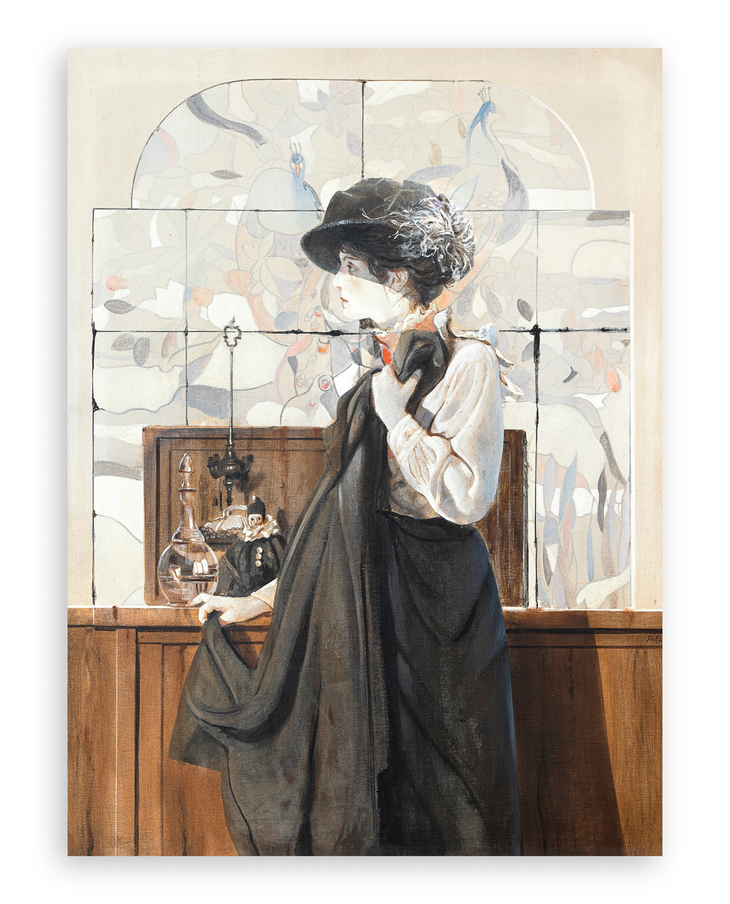 GIGINO FALCONI (1933-2026) - La vetrata. E. Duse