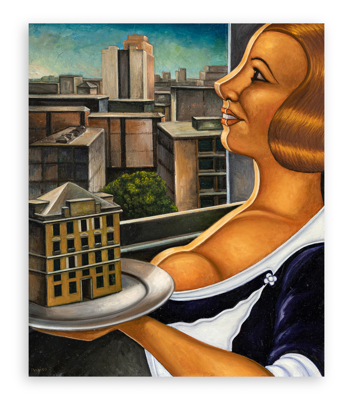 ENRICO BAFICO (1943) - Composizione urbana, 1999