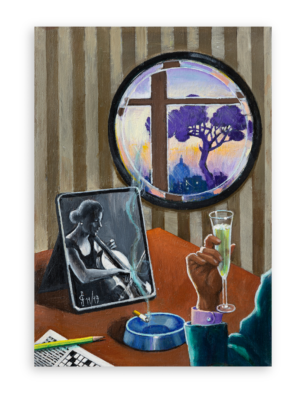 SERGIO CECCOTTI (1935) - Champagne a fine giornata, 2019