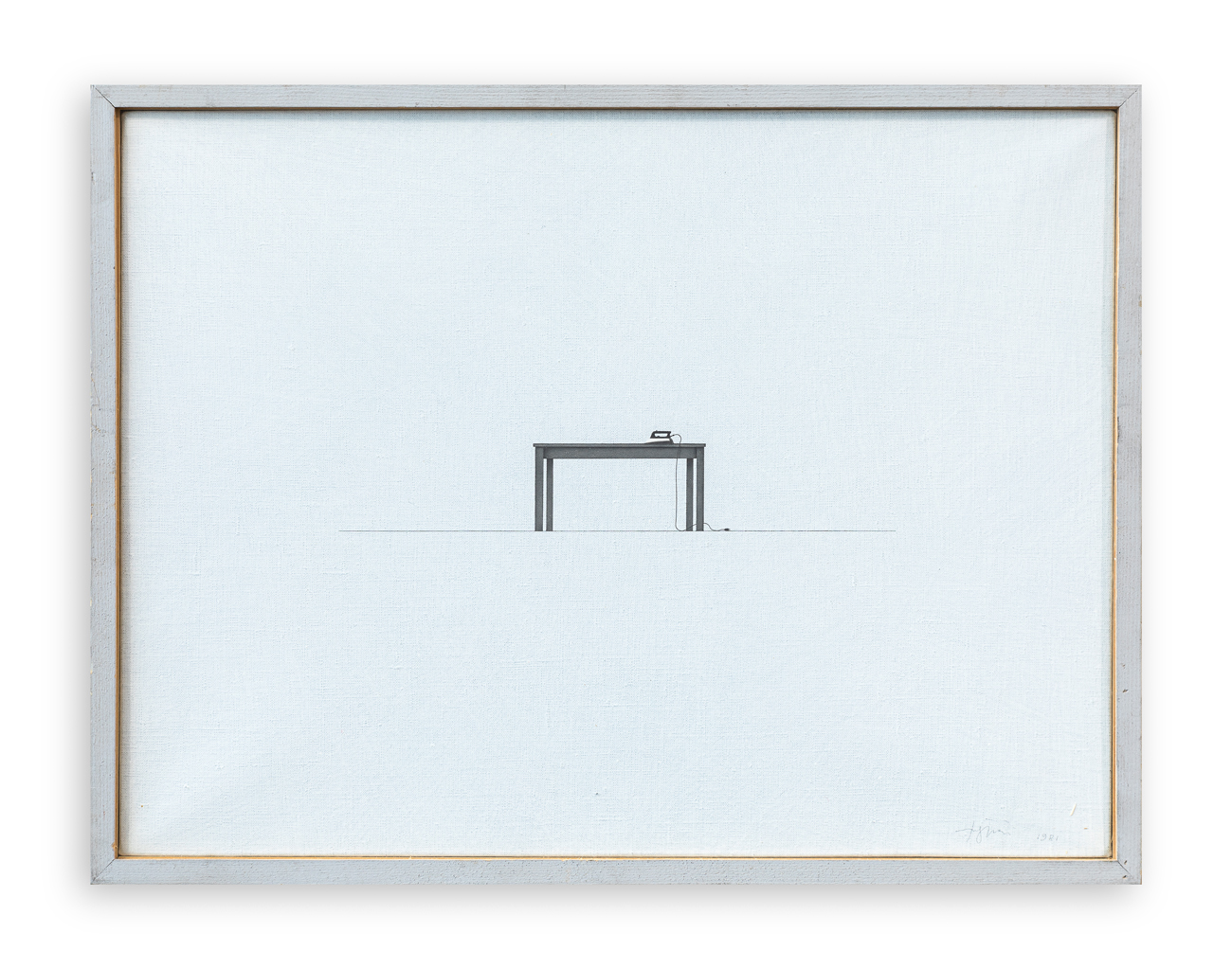 TINO STEFANONI (1937-2017) - Elenco di cose 171. Tavolo con ferro da stiro, 1981