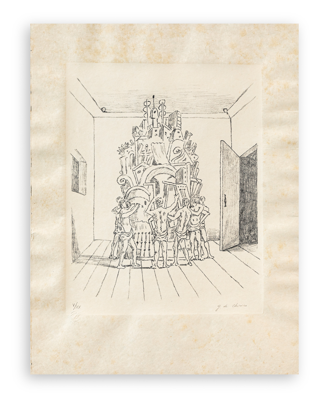 GIORGIO DE CHIRICO (1888-1978) - Il Trofeo, 1973