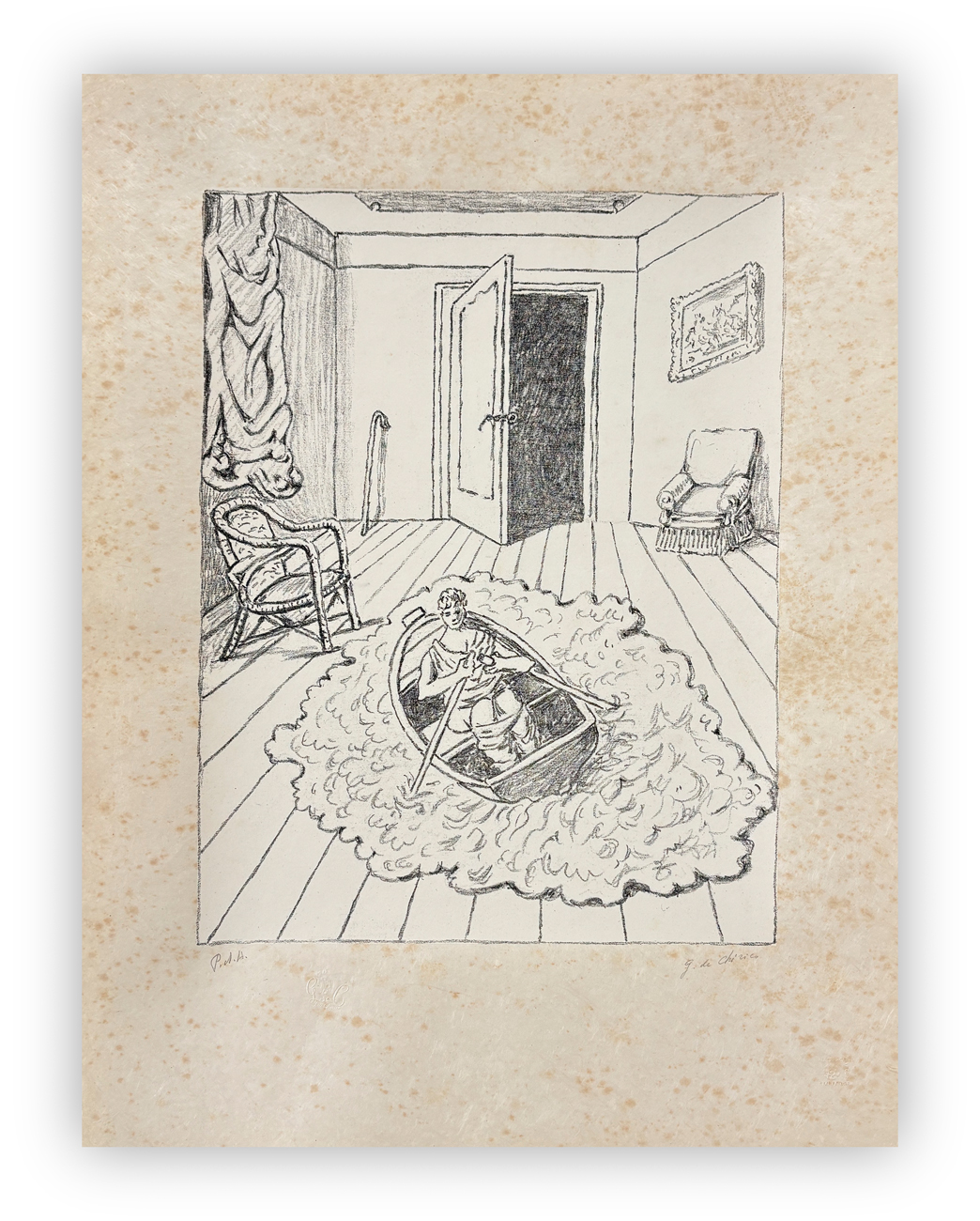 GIORGIO DE CHIRICO (1888-1978) - Il ritorno di Ulisse, 1973
