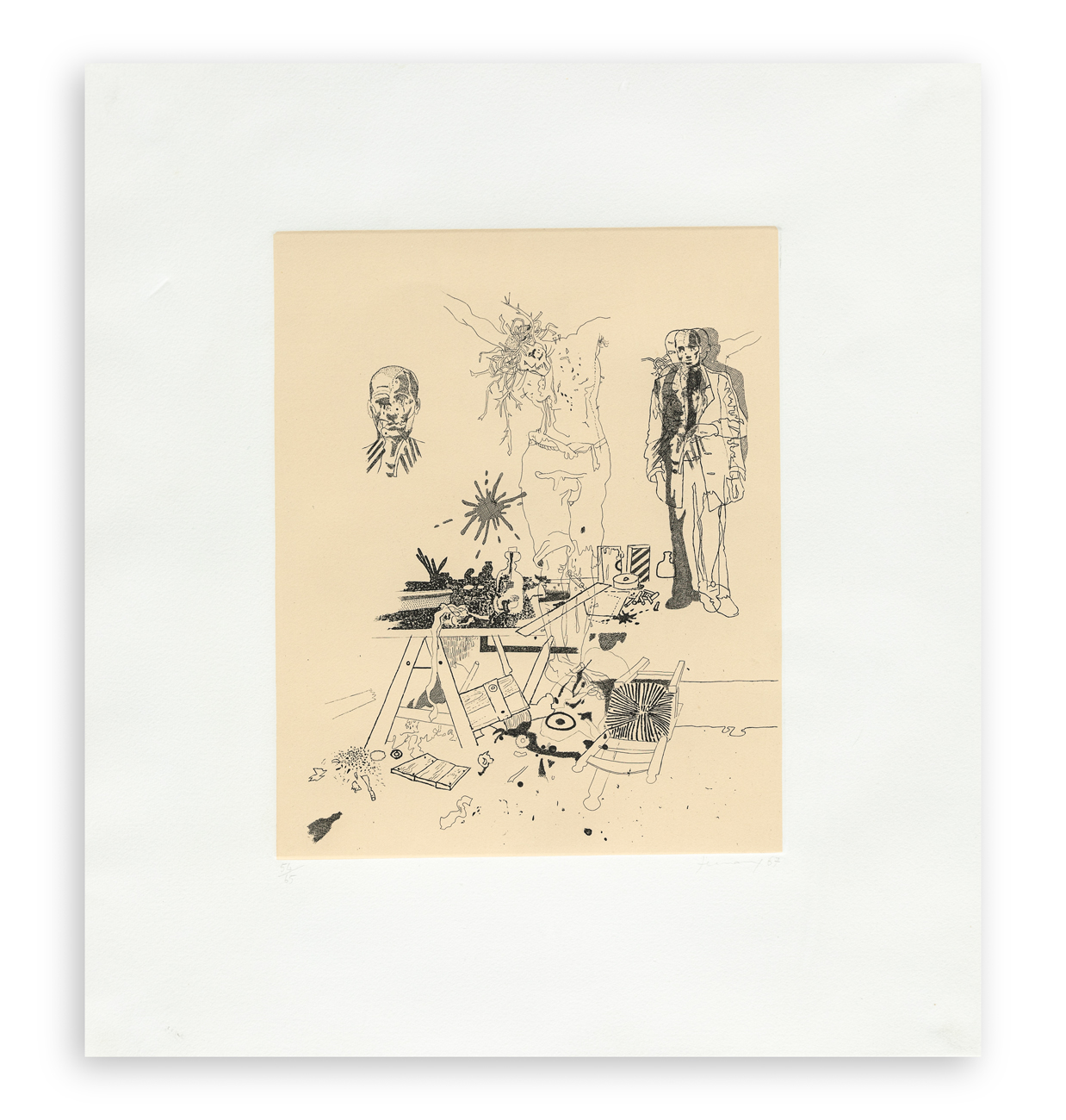 GIANFRANCO FERRONI (1927-2001) - Per una crocifissione (Omaggio a Grünewald), 1967