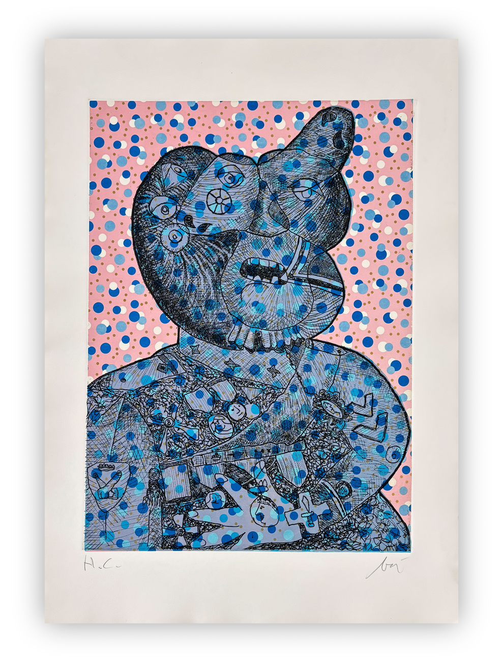 ENRICO BAJ (1924-2003) - Il grande invalido, 1970
