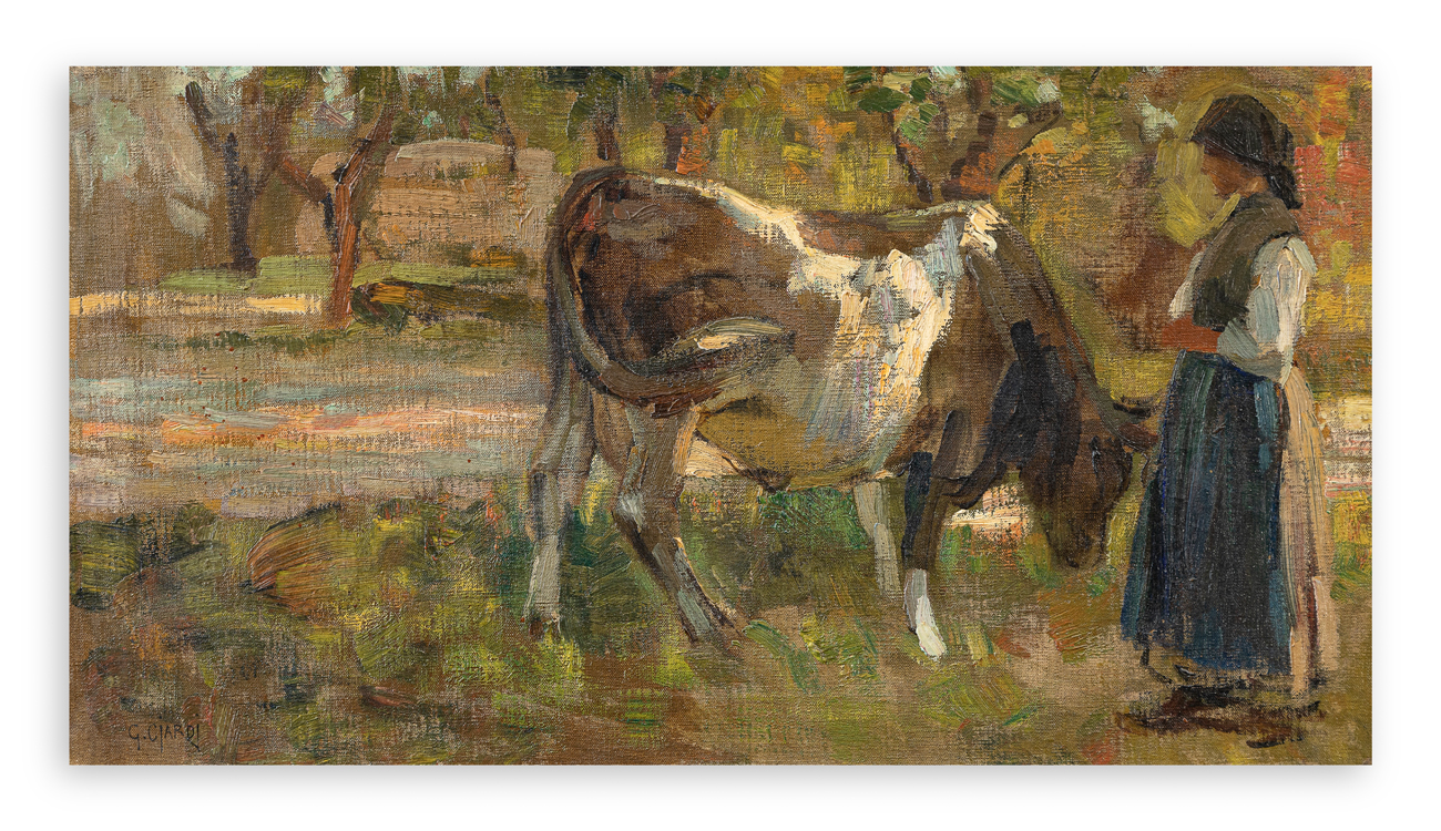 GUGLIELMO CIARDI (1842-1917) - Senza Titolo (Scena campestre)